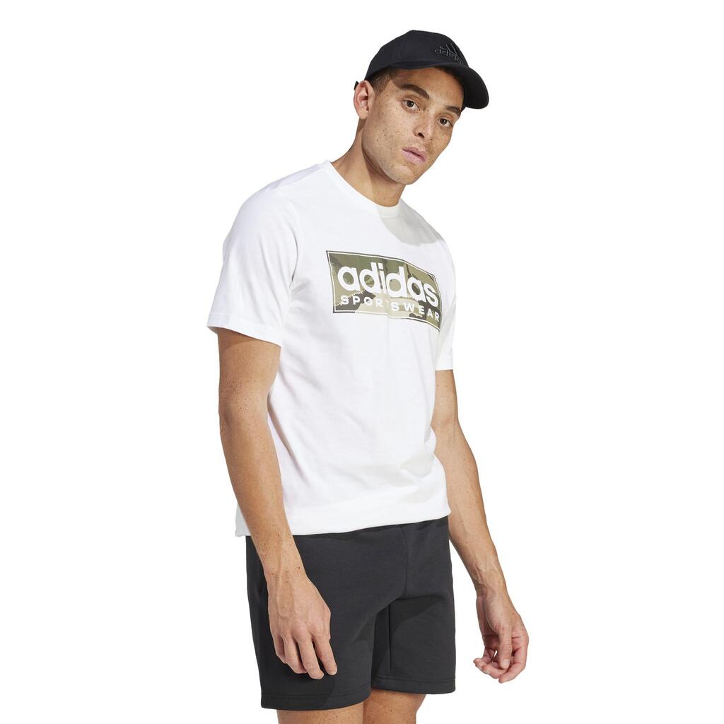 Men's Low-Impact Fitness Camo T-Shirt - White